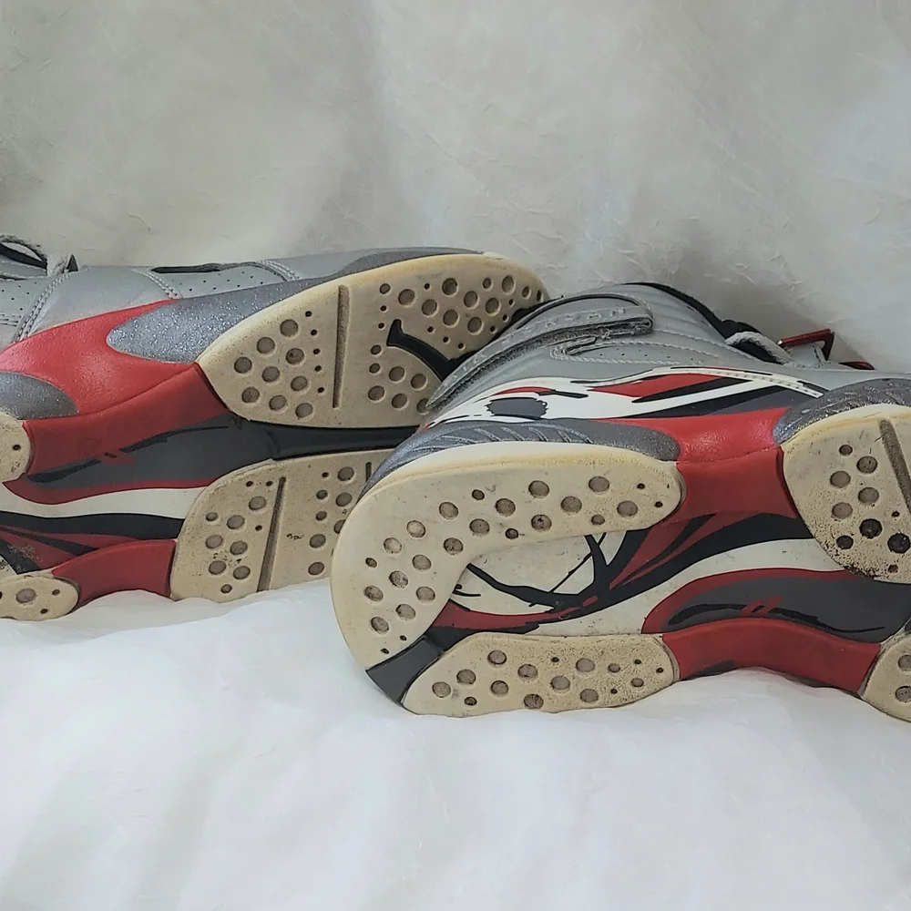 Nike Air Jordan 8 Retro "Reflections of a Champion" Refelctive Gray Sneakers 8.5 - Picture 5 of 14